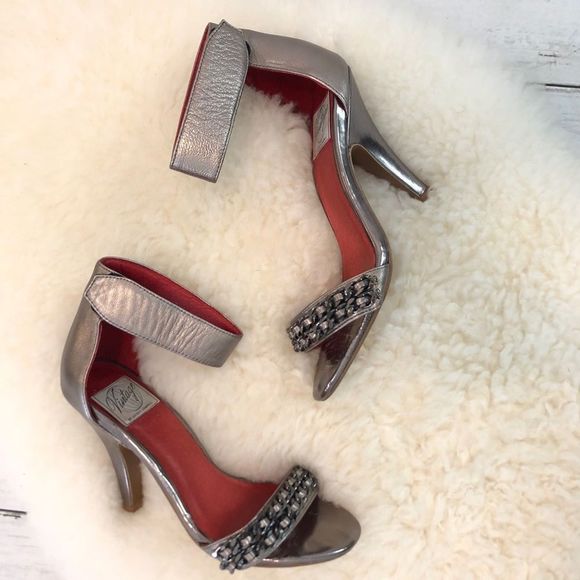 Jeffrey Campbell Shoes - Jeffrey Campbell Hough Bronze Silver Leather Heels